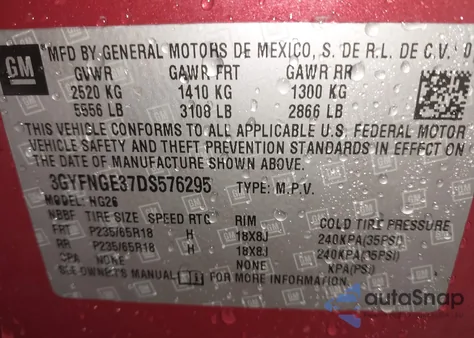 2013 Cadillac Srx Luxury Collection from USA, damaged, VIN 3GYFNGE37DS576295